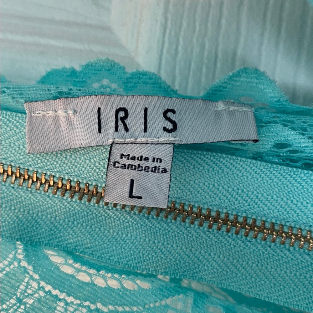 Iris Turquoise Backless Dress - Picture 4 of 5